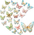 Kaluofan Butterfly Stickers, 80PCS Holographic Stickers Scrapbook Stickers, Waterproof Butterfly Glitter Stickers for Scrapbooking Supplies Journa...