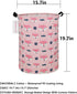 QUEENLALA Large Storage Basket,Laundry Hamper/Bathroom/Home Decor/Collapsible Round Storage Bin,Boys and Girls Hamper/Boxes/Clothing(Round-Pink Fo...
