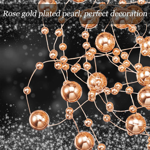 Tondiamo 24 Pcs Artificial Pearl String for Floating Candle Faux Pearls Beads String Party Garland Decoration for Vases Filler Wedding Centerpiece...
