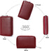 FEITH&FELLY Genuine Leather Credit Card Holder RFID Small Zipper Card Case Wallet for Women & Men...