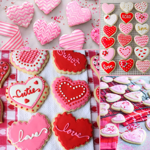 KAISHANE Love Heart Cookie Cutter Set - 5 Pieces Stainless Steel Heart Shaped Cookie Cutter Biscuit Pastry Cutter...