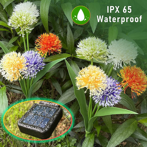 Enchanted Solar Garden Lights Innovative Upgraded for Outside Waterproof,Outdoor Light Yard Patio Decoration w Flexibility Wire, Dandelion Light f...