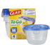 Gladware Lockware To Go Food Storage Containers | Glad Medium Size Round Food Storage That Holds up to 32 Ounces of Food, Solids, or Liquids | 32 ...