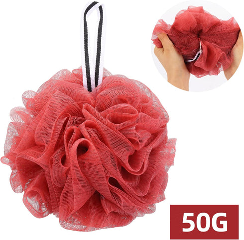4 Pack Bath Sponge, Bath Shower Loofahs Mesh Pouf Sponge Body Scrubber Exfoliator Scrubber - 50g/Piece...