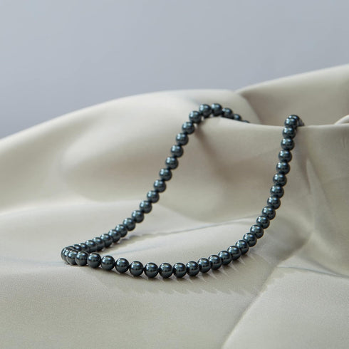 EVER FAITH Pearl Choker Necklace, Sterling Silver Round Simulated Pearl Elegant Wedding Necklace Strand Jewelry for Women Bride...