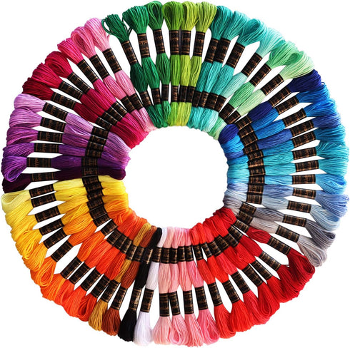 61 Rainbow Colors Embroidery Floss - Friendship Bracelet String - Embroidery Thread for Cross Stitch, Hand Embroidery, String Art...
