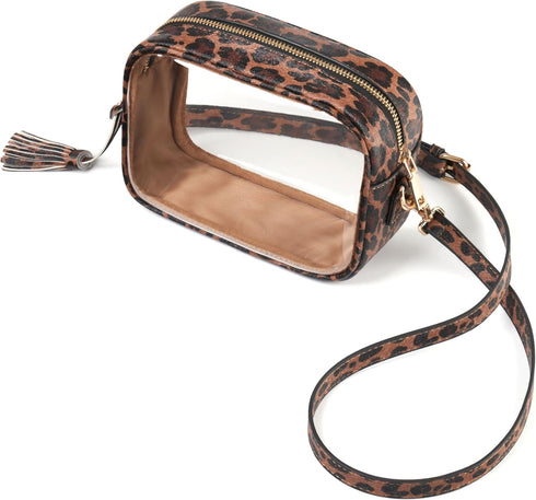 Clear Bag Stadium Approved, PVC Clear Crossbody Purse Small Clear Crossbody Bag with Adjustable Shoulder Strap...