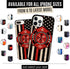 Wood Fireman American Flag Thin Red Line US Firefighter Case - Compatible with iPhone 14 Plus - Durable Non-Slip TPU Rubber Shockproof Slim Case (...