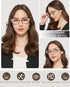 EYEURL Cat Eye Reading Glasses for Women 2.25 Blue Light Blocking 3 Pack Computer Readers with Comfortable Spring Hinge Lightweight Eyeglasses for...