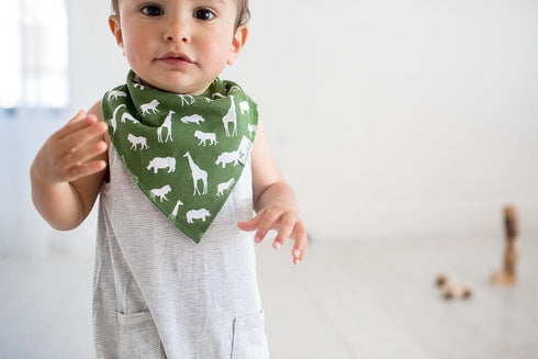 Copper Pearl Baby Bandana Drool Bibs for Drooling and Teething 4 Pack Gift Set for Boys “Safari Set...