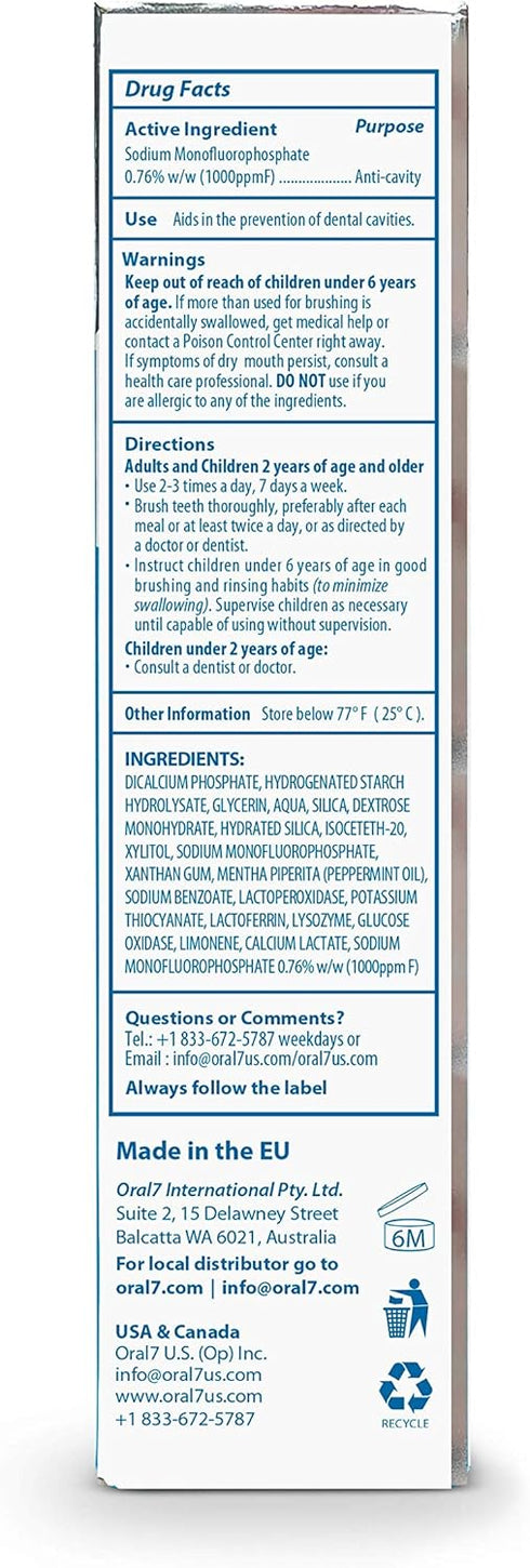 Dry Mouth Toothpaste Containing Enzymes with Xylitol, Moisturizing and Teeth Whitening Toothpaste, Promotes Gum Health and Fresh Breath, Oral Care...
