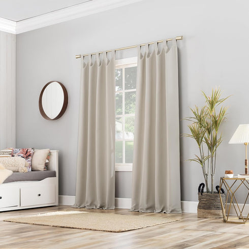Sun Zero Easton Energy Saving Blackout Tab Top Curtain Panel, 40" x 84", Pearl...