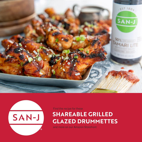 San-J - Gluten Free Tamari Lite Soy Sauce with 50% Less Sodium - Made with 100% Soy - Specially Brewed - 10 oz. Bottle...