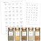 Modern Style White Spice Labels (no jars) by Paper & Pear - Oil Resistant Kitchen Pantry Labels - 1.25” Square Spice Labels Stickers - Durable Spi...