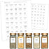 Modern Style White Spice Labels (no jars) by Paper & Pear - Oil Resistant Kitchen Pantry Labels - 1.25” Square Spice Labels Stickers - Durable Spi...