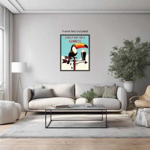 Posterizer 1 pcs-Lovely Day For A Guinness Drink-Kitchen & Bar Art-GIft for Men Women Teens-Art for Cafe, Restaurant, Coffee Bar - unframed wall a...