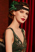 BABEYOND Vintage 1920s Flapper Headband Roaring 20s Great Gatsby Headpiece with Feather 1920s Flapper Gatsby Hair Accessories (Darkgreen)...