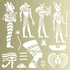 Egyptian Stencil, 10 x 10 inch (M) - Classic Egypt Symbol Hyroglyphics Stencils for Painting Template...