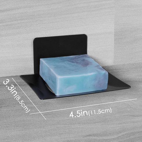 Soap Dish for Shower, 5 Slot Self-Adhesive Soap Holder for Bathroom, Wall Mounted Shower Soap Holder, Stainless Steel Soap Tray Black...