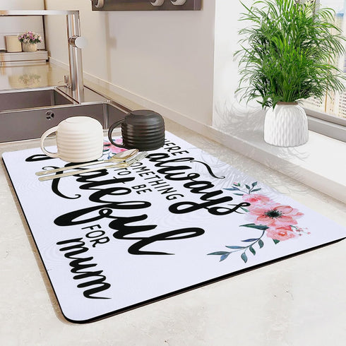 Dish Drying Mat Coffee Mat Super Absorbent Drying Mat Large Dish Drying Mats for Kitchen Counter Easy clean Kitchen Drying Mat 12" x 20" Dish Mat ...