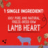 Stella & Chewy's Freeze-Dried Raw Single Ingredient Lamb Heart Treats, 3 oz. Bag...