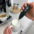 Milk Frother & Egg Beater - 2-in-1 Handheld Frother for Coffee & Egg Whisker - Battery-Operated Frother with Stand - Auto Shutoff, Powerful Motor ...