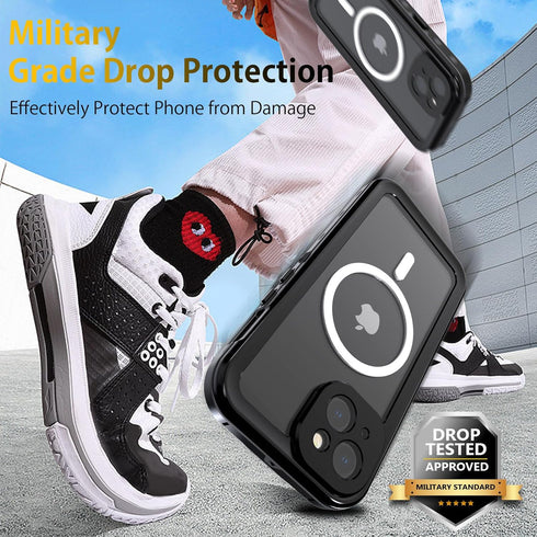 Compatible with iPhone 15 Plus Case Waterproof,Anti-Scratch, Full-Body Shockproof,Dustproof, Anti-Stain,Camera Lens Protector Phone Case with Buil...