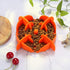 Slow Feeder Insert,Dog Bolw Slow Down Eating Cutable Slow Feeder Silicon Rubber Insert for Dog Bowl for Dog/Cat/Puppy (Large, Orange)...