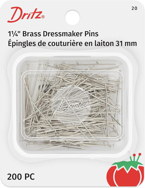 Dritz 20 Dressmaker Pins, Brass, 1-1/4-Inch (200-Count)...