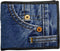Unisex Blue Denim Small Billfold Purse Wallet...