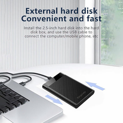 SSD HDD Hard Drive Enclosure 2.5" inch SATA III USB 3.1 6Gbps Caddy Case External Reader Laptop Fast Data Trasfer UASP Cable Included Tool-Free LE...