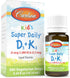 Carlson - Kid's Super Daily D3+K2, 25 mcg (1,000 IU) D3 & 22.5 mcg K2, Vitamin D Drops with Vitamin K2, Liquid Vitamins, 1000 IU Vitamin D3, Heart...