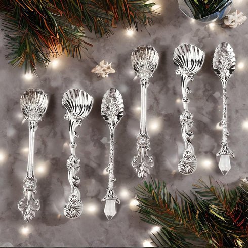 6PCS Coffee Spoons, Tiny Spoons Vintage Carved Coffee Spoon Creative Tableware Espresso Spoons Small Tea Spoons Mixing Spoons Mini Dessert Spoons ...