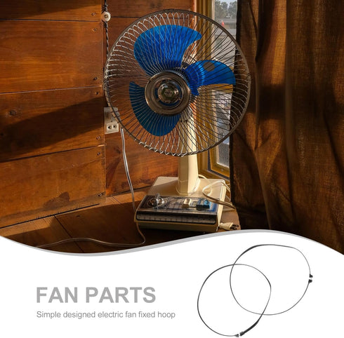 GANAZONO 2pcs Electric Fan Grille Retaining Ring Plastic Binding Hoop Table Fan Fixed Ring Standing Pedestal Fan Net Hoop Replacement for Electric...