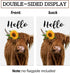 2 Pack Highland Cow Garden Flag, Spring Summer Welcome Sunflower Cow Garden Flag, 12 x 18 Inch Double Sided Vertical Burlap Floral Cow Farmhouse F...