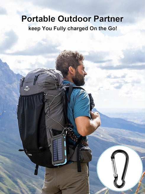 Solar Charger,38800mAh Portable Solar Power Bank,Waterproof External Backup Battery Power Pack Charger with USB C/LED Flashlights Compatible with ...