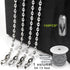 55ft Ball Bead Chain, 3.5mm Stainless Steel Ball Chain with 100 Pieces Connectors Clasps, Bulk Necklace Chains for Jewelry Making Supplies DIY Cra...