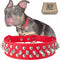 TEEMERRYCA Adjustable Microfiber Leather Spiked Studded Dog Collars with a Squeak Ball Gift for Small Medium Large Pets Like Cats/Pit Bull/Bulldog...