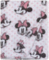 Disney Minnie Mouse, Pink, White And Black Super Soft Plush Baby Blanket, Pink, White, Black...