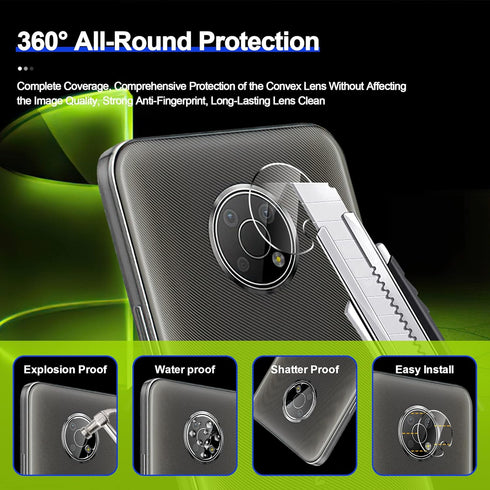 [2+2 Pack Tempered Glass Screen Protector for Nokia G300 5G - and Camera Lens Protector - Anti-fingerprint, Anti-Scratch, HD Clarity...