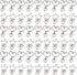 RP Remarkable Power, 100 Pack Silver Metal Star Heart Shape Claw Swivel Lobster Clasp Alloy Snap Hook Keychain Clip for Jewelry Making Bag Accesso...