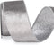Ribbli Silver Velvet Wired Ribbon 2.5 Inch Silver Velvet with Silver Glitter Christmas Ribbon for Christmas Tree Decoration Big Bow Gift Wrapping ...