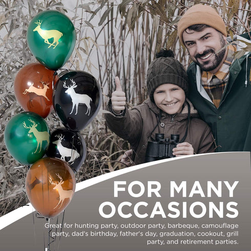 Havercamp Next Camo Party Bucks Latex Balloons | 6 Count | Great for Hunter Themed Party, Camouflage Motif, Birthday Event, Graduation Party, Fath...