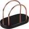 Wood Napkin Holder for Tabletop – Chestnut Wood with Black Copper Wire, Tissue Paper Dispenser for Kitchen or Dining...