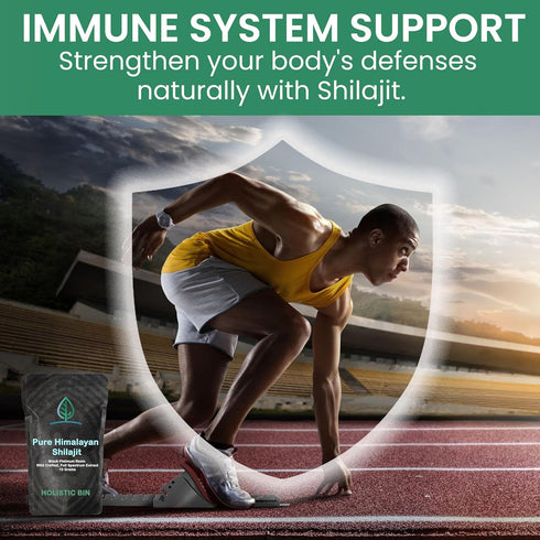 Holistic Bin Shilajit Resin - Himalayan Fulvic & Trace - Black Platinum Resin - Shilajit Extract - Mix Into Liquids - Serving Spoon Included - 10g...