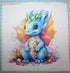 Fabric Panel 8"x8" Baby Dragon 100% Cotton Quilting Panel Square AM1424...