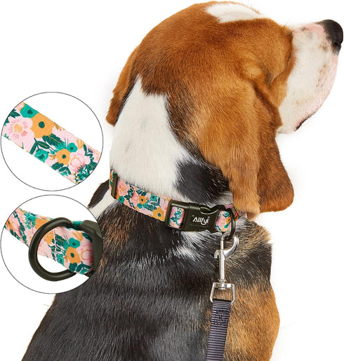 Dog Collar for Small Dogs Floral Dog Collars with Quick Release Safety Buckle Soft Comfortable Cute Pet Collar for Girl Dog Boy Dog...