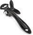 Lantana Smooth Edge Can Opener with Bottle Cap Lifter - Hand Held Manual Safety Tin Opener - Black/Stainless Steel...