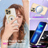 for iPhone 15 Pro Case Magsafe, Magnetic Clear Phone Case with Screen Protector and Camera Cover, Transparent Electroplated Case for Women/Girl/Me...