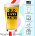 COOL AF Old Lives Matter Beer Glass - 16 Oz, Scratch Resistant Funny Beer Glass - Gag Gifts for Men - Birthday, Father’s Day, or Retirement Gift -...